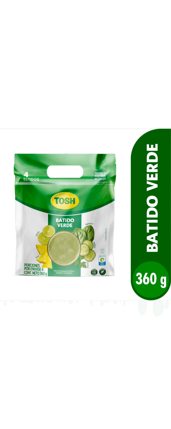 Batido Congelado Tosh Verde 360 G X4 Unds