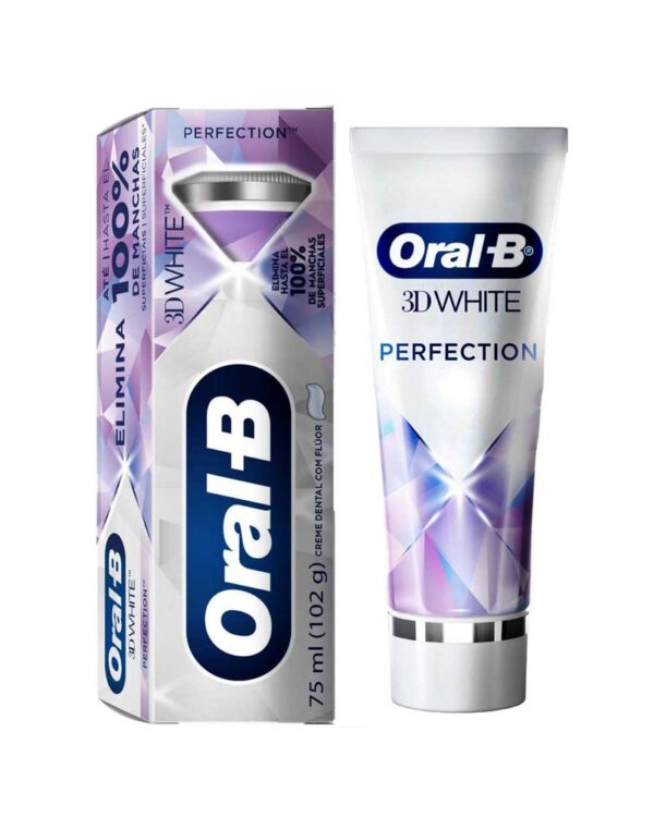 Crema Dental Oral B Con Flúor 3D White Perfection 75 Ml