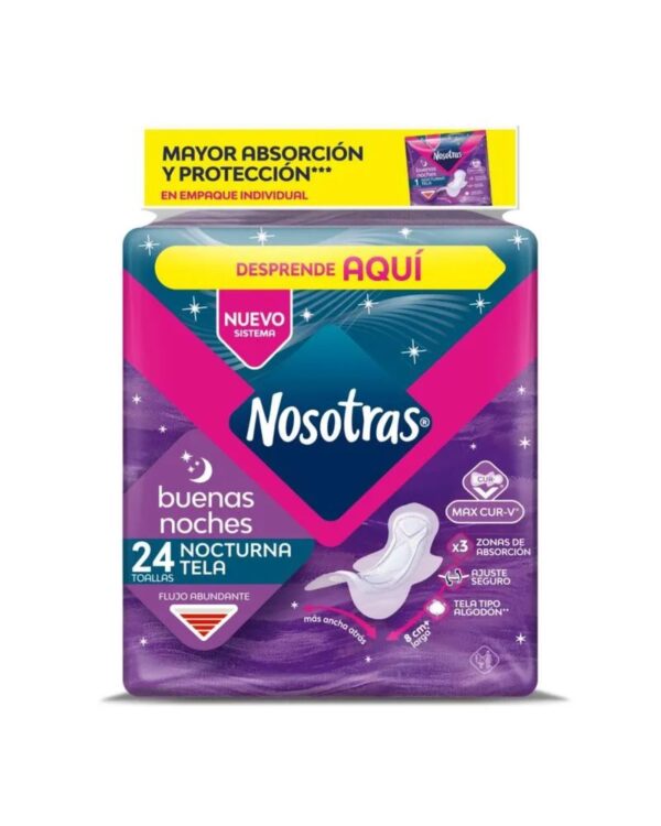 Toalla Higienica Buenas Noches X24 Unds 20 Protectores  Nosotras