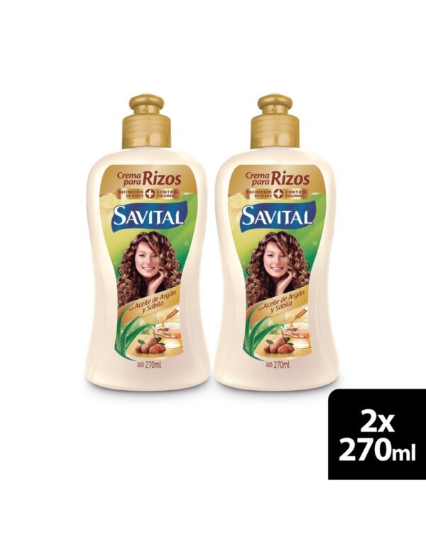 Crema De Peinar Savital Argán 270 Ml X2 Unds