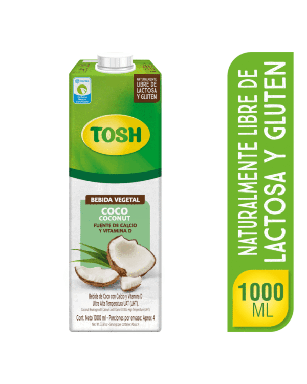 Bebida Coco Sin Azucar 1 Lt  Tosh