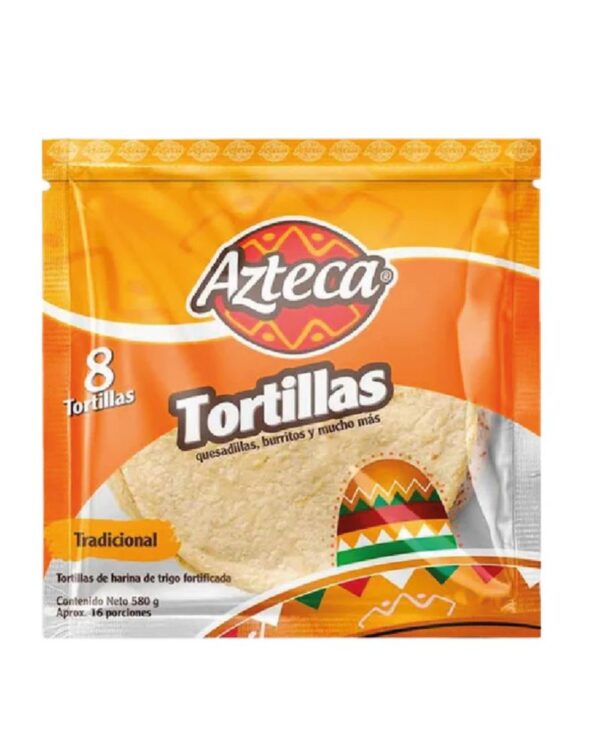 Tortilla Azteca Tradicional Burrito/Quesadilla 580 G X8 Unds