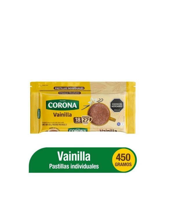CHOCOLATE CORONA VAINILL 450G