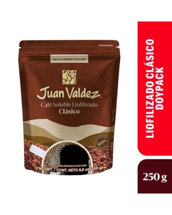 Café Juan Valdez Liofilizado Clásico 250 Gr Doypack
