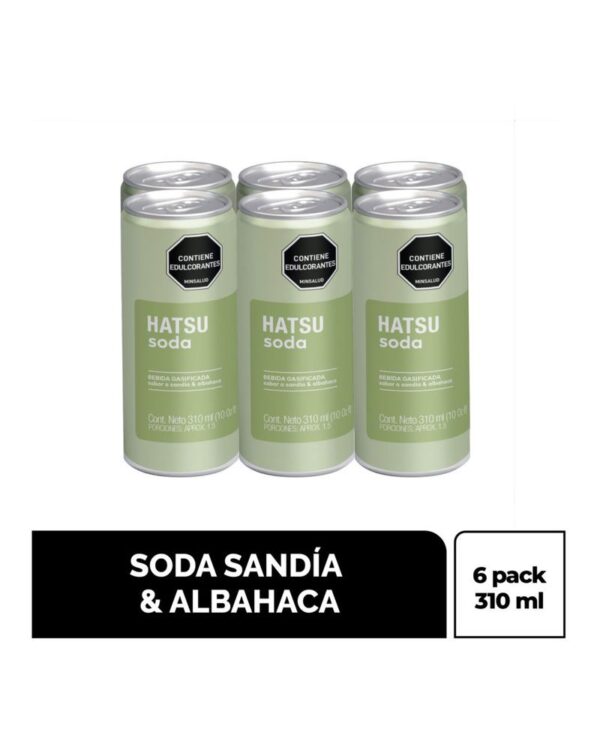 BEB HATSU SODA SANDIA ALBAH 310ML X6