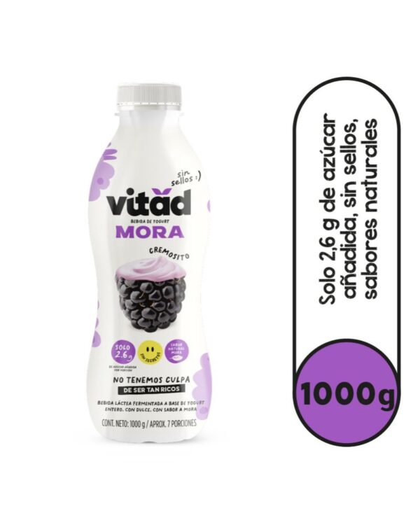 Bebida De Yogurt Vitad Mora Sin Sellos 1000g