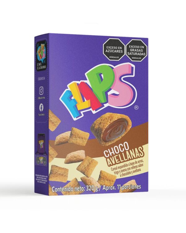 CEREAL FLIPS CHOCO AVELLANA CAJA 320g