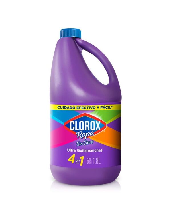 Quita Manchas Clorox Ropa 4 En 1 Para Ropa De Color Sin Cloro 1,8 Lt