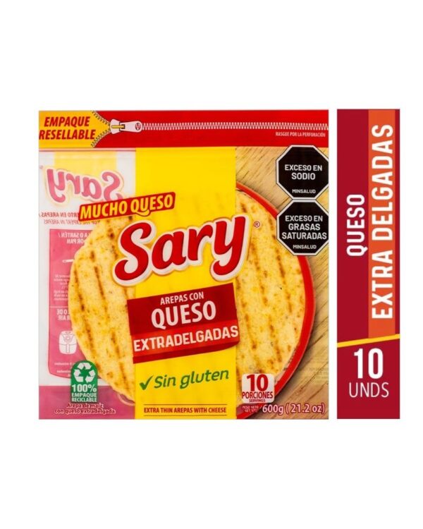 Arepa Sary Con Queso Extradelgadas 600 G X10 Unds