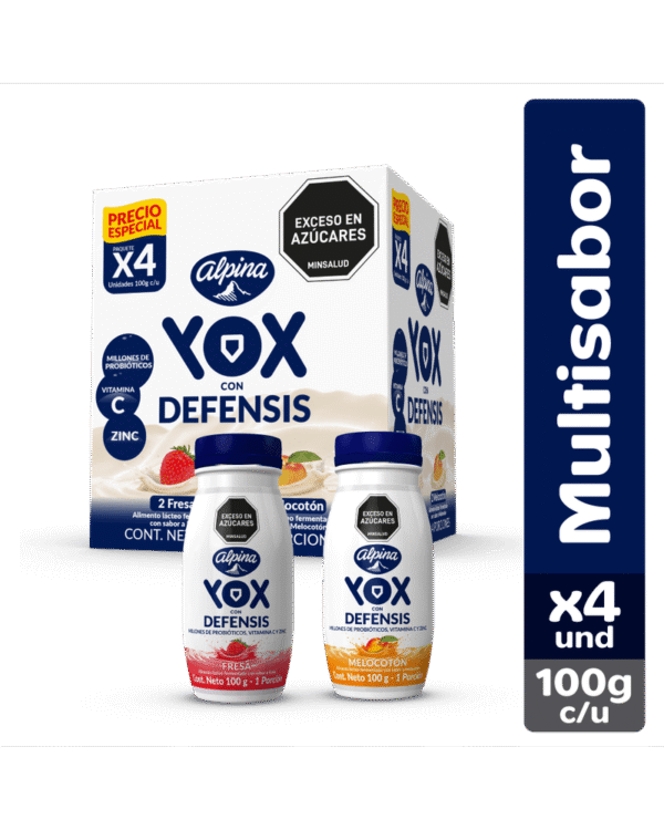 Yogurt Yox Multisabores 100 G X4 Unds