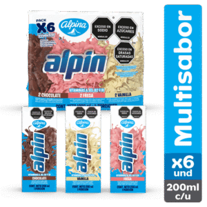 Leche Semidescremada Surtido 200 Ml X6 Unds Alpina Uht