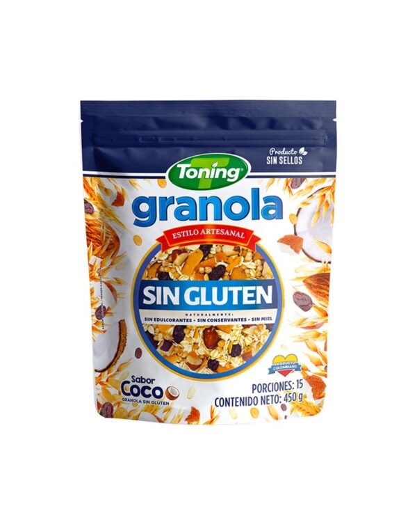 GRANOLA TONING S/GLUTEN 450G