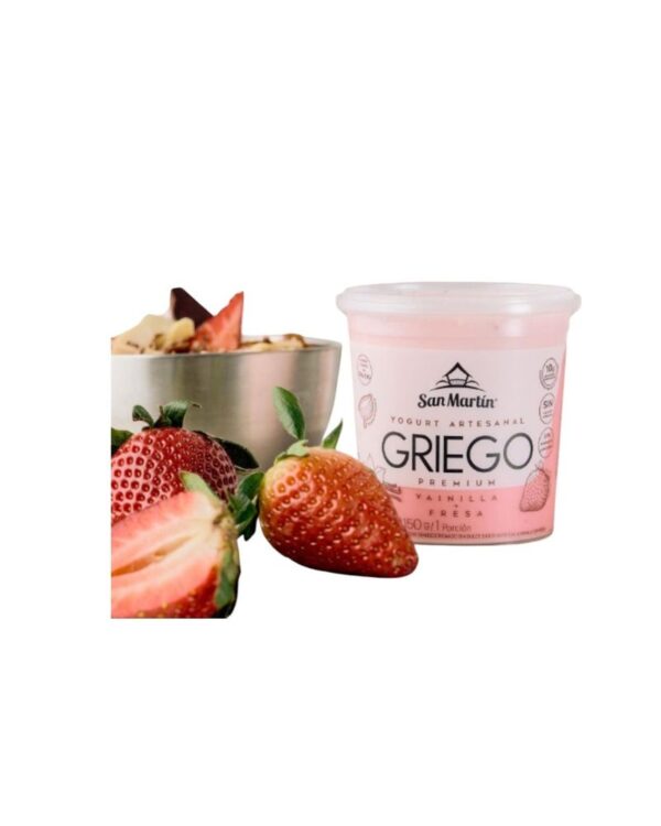 Yogurt San Martín Griego Vainilla Y Fresa 150 G