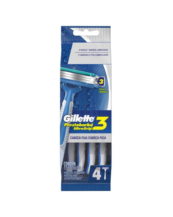 Máquina De Afeitar Prestobarba Desechable Ultragrip X4 Unds
