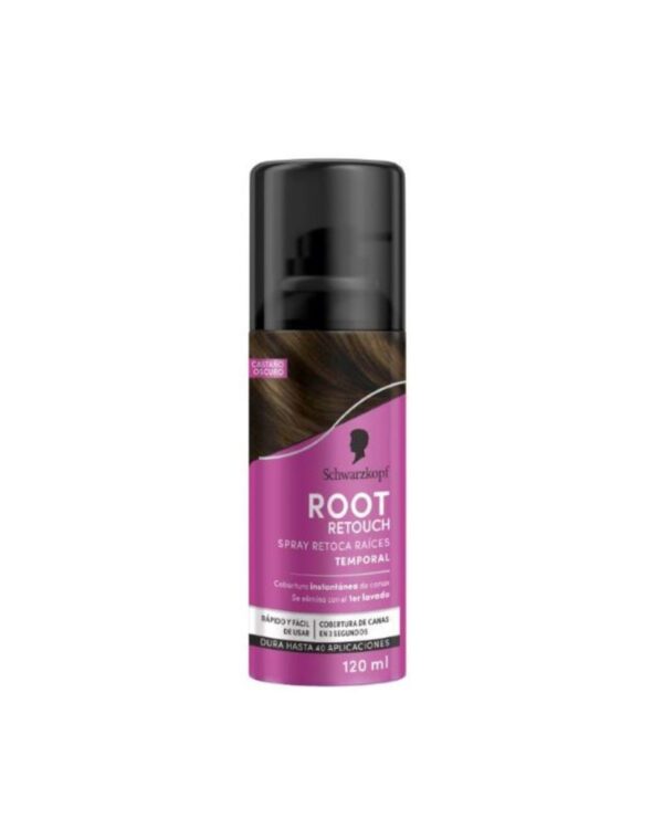Spray Retoca Raices Root Retoucher Castaño Oscuro 120 Ml