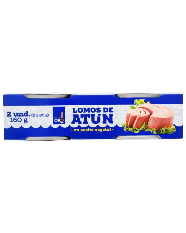 Atun Medalla De Oro Lomo En Aceite 80 G X2 Unds