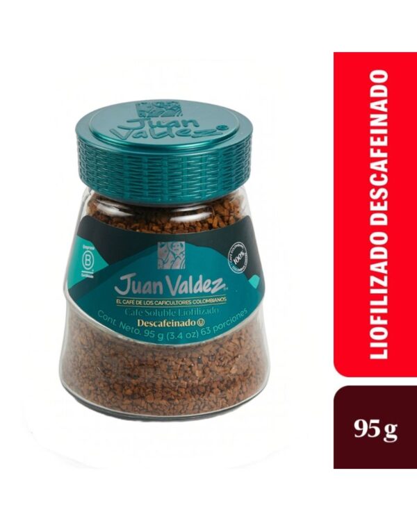 Café Juan Valdez Liofilizado Descafeinado 95 Gr
