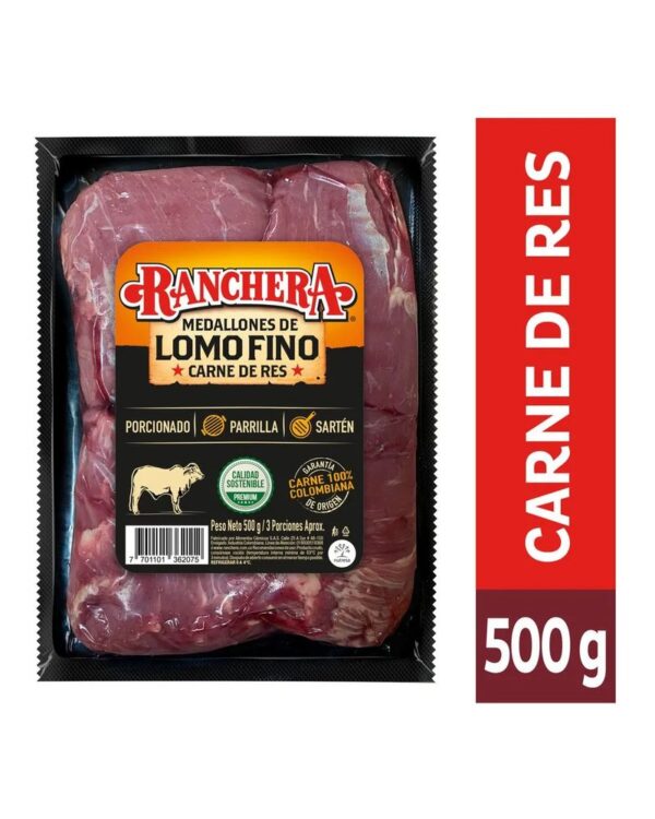 MEDALLONES DE LOMO FINO RANCHERA X 500G