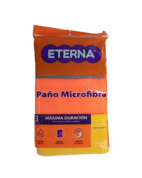 Paño Microfibra Eterna Máxima Duración X3 Unds