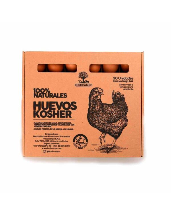 Huevo Kosher Rojo AA X30 Unds