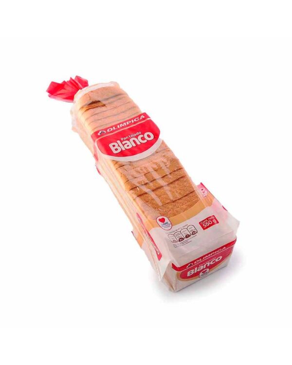 Pan Olimpica Tajado Blanco 550 G