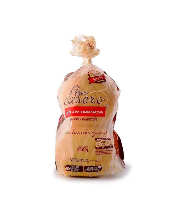 Pan Olimpica Casero Tipo Hamburguesa 210 G