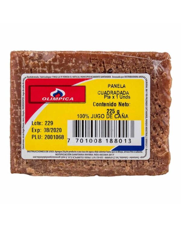 Panela Olimpica Cuadrada 225 G