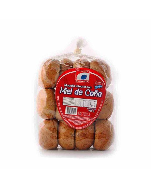 Pan Olimpica Mogolla Integral Miel De Caña 430 G X12 Unds