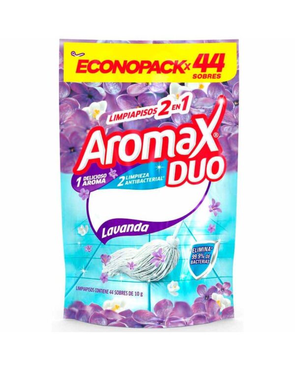 Limpia Pisos Aromax Duo Lavanda 44 Sobres X 10 G