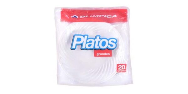 Plato Grande X20 Unds  Olimpica