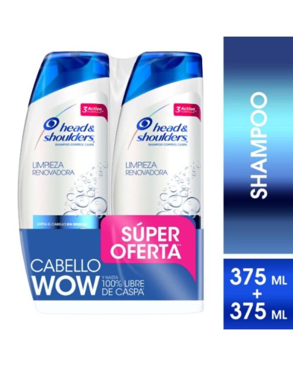Shampoo Head & Shoulders Limpieza Renovadora X2 Unds