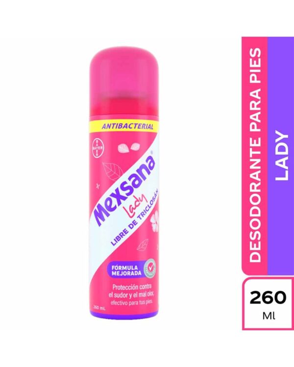 Desodorante Para Pies Mexsana Lady Spray Protección Con Delicado Aroma 260 Ml