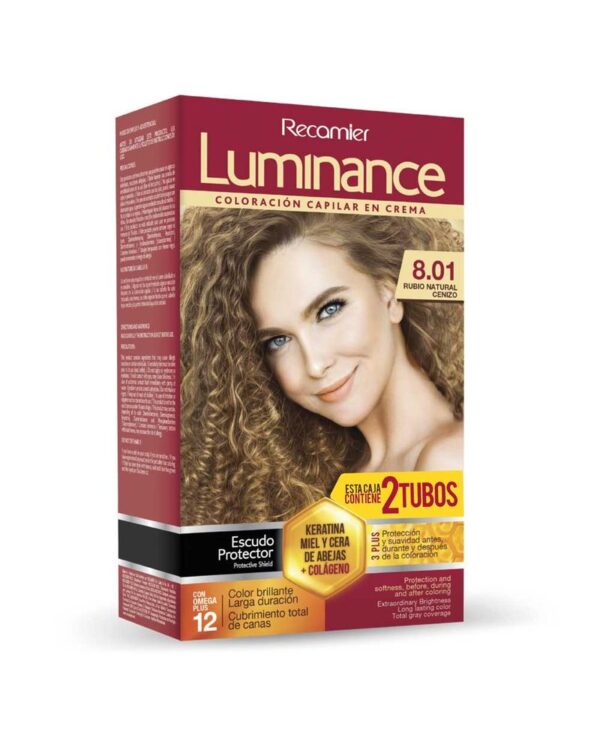 Tinte Luminance Doble Tubo 8,01 Rubio Natural Cenizo