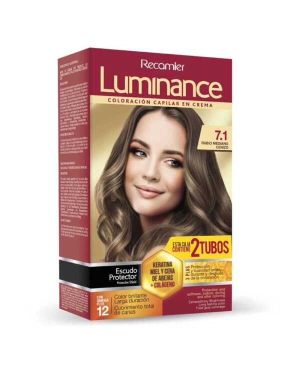 Tinte Luminance Doble Tubo 7,1 Rubio Medio Cenizo