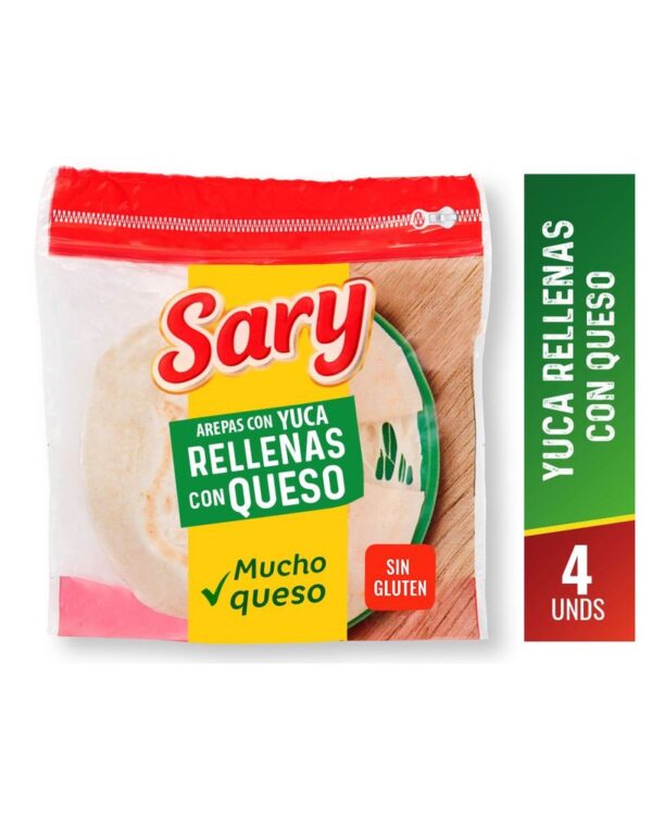Arepa Sary De Yuca Rellena Queso 350 G