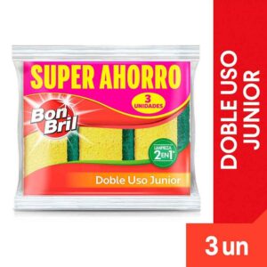 Bon Bril Esponja Doble Uso Junior Super Ahorro X3 Unds  Bon Bril
