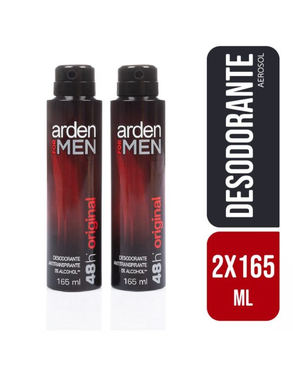 Desodorante Arden For Men Original Aerosol 165 Ml X2 Unds