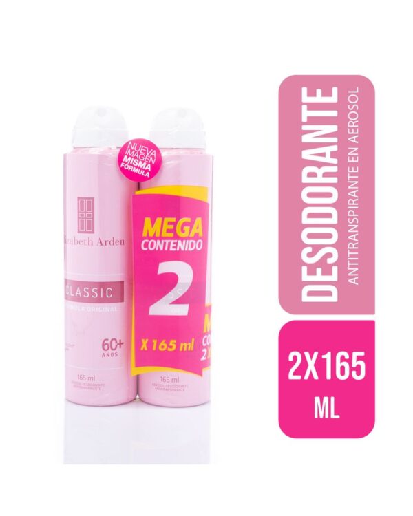 Desodorante Elizabeth Arden Classic Aerosol 165 Ml X2 Unds