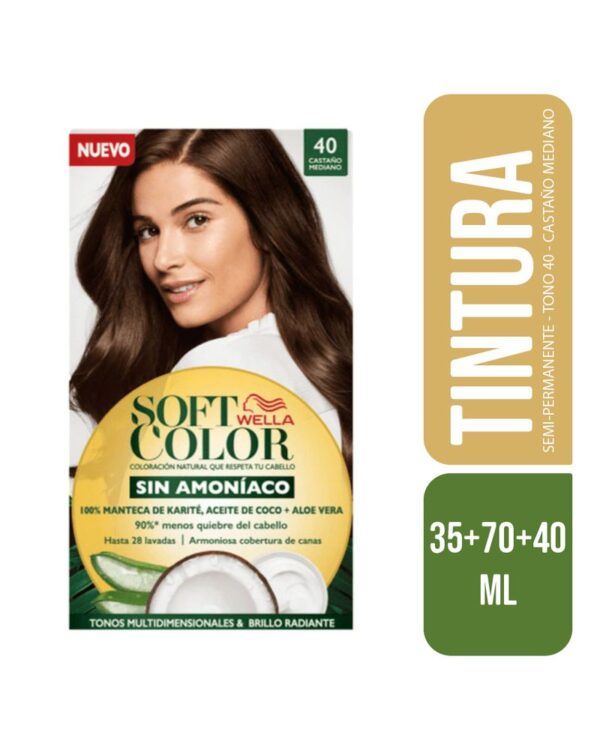 Tinte Soft Color 40 Ni Castaño Medio X2 Unds Precio Especial