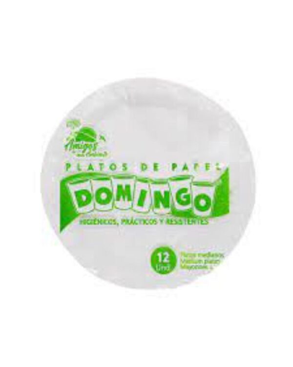 Plato Domingo S/Imp Mediano 18 Cm X12 Unds