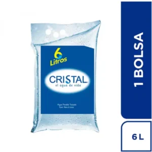 Agua Bolsa X6 Litros  Cristal