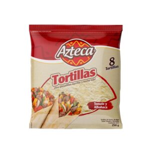Tortillas Tomate Albahaca X8und X250g  Azteca