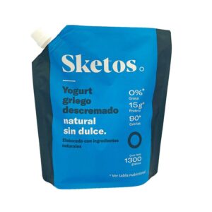 Yogurt Griego Descremado Sin Dulce X1300g Sketos  Natural