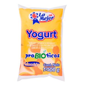 Yogurt Melocoton Bolsa X1000ml  La Mejor