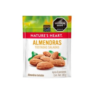Almendras Frutos Secos Natures Heart Tostadas Y Saladasx180g Natures Heart