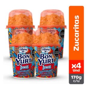 Bon Yurt Alimento Lacteo Pack X4und X170g Cu  Zucaritas