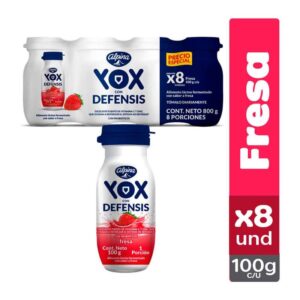 Alimento Lacteo Defensis Fresa X8und X100g Cu  Yox
