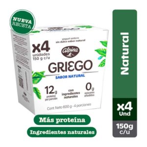 Yogurt Griego X4und X150g Cu Alpina  Natural