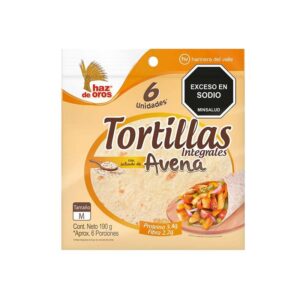 Tortillas Integrales Avena X6 Unidades X190g  Haz De Oros