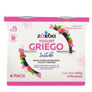 Yogurt Griego Surtido X4und X540g  Zorba